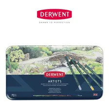 Estojo Lápis Cor Derwent Permanente Artists 72 Cores Lata Foto mini 2