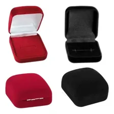 Estojo Linha Veludo Corte H Para Anel Aliança Brinco Cor Vermelho Foto mini 3