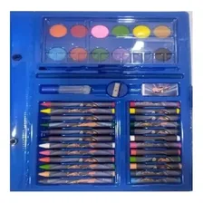 Estojo Maleta De Pintura Escolar Infantil Carros 68 Peças Foto mini 2