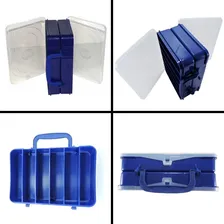 Estojo Maleta Hi Duplo Ed12 Divis贸rias Azul Isca Artificial Foto mini 4