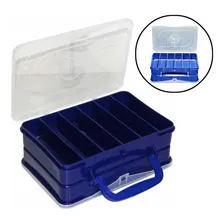 Estojo Maleta Hi Duplo Ed12 Divis贸rias Azul Isca Artificial Foto mini 2