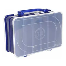 Estojo Maleta Hi Duplo Ed12 Divis贸rias Azul Isca Artificial Foto mini 1