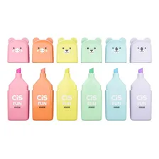 Estojo Marca Texto Cis Fun Mini 6 Cores Pastel Foto mini  3