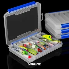 Estojo Marine Sports 6 Divisorias P/iscas Artificiais Mtb255 Cor Transparente/Azul Foto mini 3