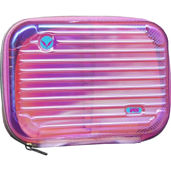 Estojo Necessaire Rigido Neon Make Material Escolar Pink Foto 1
