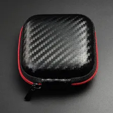 Estojo Porta Fone De Ouvido Case Bag Para Kz Shure Jbl Preto Cor Case-preto-ziper-vermelho Foto mini 4