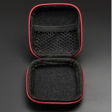 Estojo Porta Fone De Ouvido Case Bag Para Kz Shure Jbl Preto Cor Case-preto-ziper-vermelho Foto mini 3