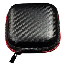 Estojo Porta Fone De Ouvido Case Bag Para Kz Shure Jbl Preto Cor Case-preto-ziper-vermelho Foto mini 2