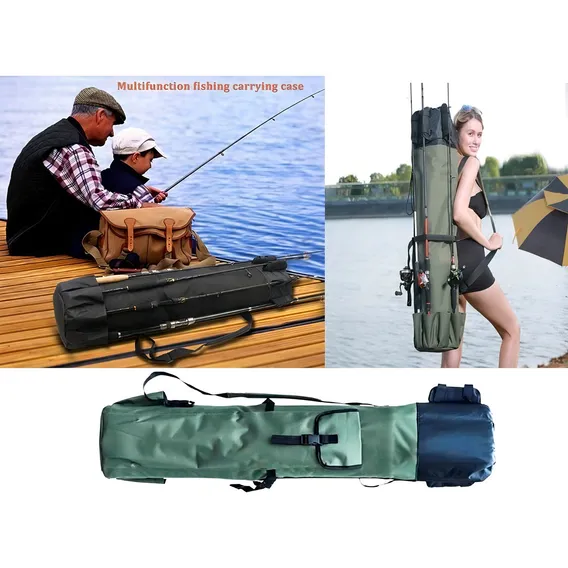 Estojo Porta Varas De Pesca De Pesca Vertical Cor Verde Foto 1