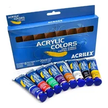 Estojo Tinta AcrÃlica Acrylic Colors Com 8 Bisnagas Acrilex Foto mini 2