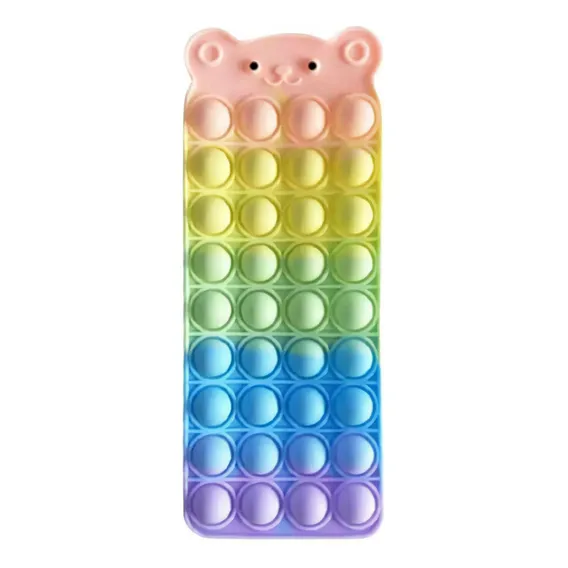 Estojo Ursinho Chiclete Pop It Fidget Toy Bublle Exclusivo Foto 1