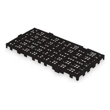 Estrado Piso Pallet Plástico Resistente 25x50 Paletes Preto Foto mini 1