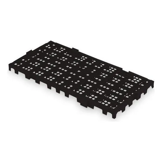 Estrado Piso Pallet Plástico Resistente 25x50 Paletes Preto Foto 1