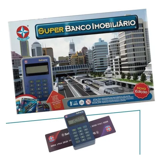 Estrela Jogo Super Banco Imobiliário Com Maquininha Azul Foto 1