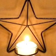 Estrela P Parede Vela Branca Arandela Decorativa Castiçal Foto mini 3