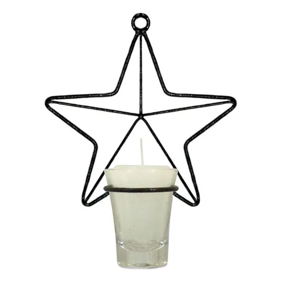 Estrela P Parede Vela Branca Arandela Decorativa Castiçal Foto 1