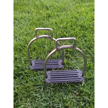 Estribo De Inox Antiderrapante Para Selas E Arreios Cavalo Foto mini 3