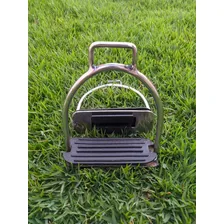 Estribo De Inox Antiderrapante Para Selas E Arreios Cavalo Foto mini 4