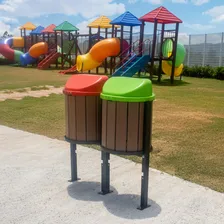 Estrutura para 2 Lixeiras MBS tamanho das Lixeiras 75 ou 100 Litros Foto mini 2