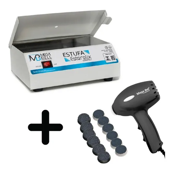 Estufa Esterilizador Manicure + Pedicure Elétrico + 12 Lixas Foto 1