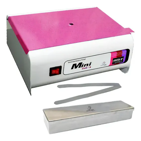 Estufa Esterilizadora Mini Colors Estojo E Pegador Manicure Foto 1