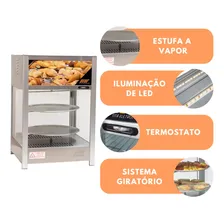 Estufa Giratoria 2 Bandejas Redondas A Vapor Reta Titã 220v Foto mini 3