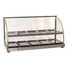 Estufa P/ Salgados 10 Bandejas Dupla Vidro Curvo Inox Titã 220V Foto mini 1