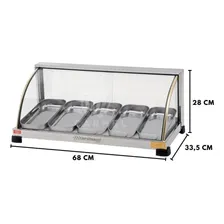 Estufa Para Salgados 5 Bandejas Expositor Elétrico Inox 220v Foto mini 2