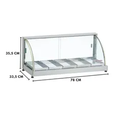 Estufa Vitrine Expositora Elétrica Para Salgados 5 Bandejas 110v Foto mini 1