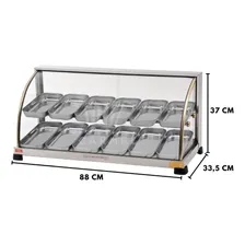 Estufa Vitrine Para Salgados Dupla Expositor 12 Bandejas 220v Foto mini 4