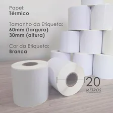 Etiqueta 60x30 Para Balança Filizola Argox Zebra 8 Rolos Cor Branco Foto mini 3