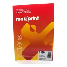Etiqueta 6180 Ink/las 25,4x66,7mm 100fls Maxprint Cor Branco Foto  mini 1