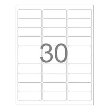 Etiqueta 6180 Ink/las 25,4x66,7mm 100fls Maxprint Cor Branco Foto mini  2
