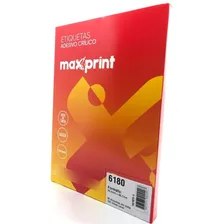 Etiqueta 6180 Ink/las 25,4x66,7mm 100fls Maxprint Cor Branco Foto mini  3