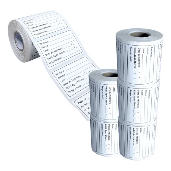 Etiqueta Anvisa De Validade Para Freezer - 4Food Print - 2325 Etiquetas Caixa Com 05 Rolos Foto 1