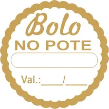 Etiqueta Bolo No Pote Tamanho 3x3 Cm 3.000 Unidades Foto mini 1