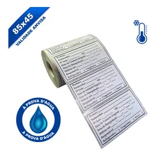 Etiqueta Bopp Validade Anvisa Alimentos Manipulados 500 Un Cor Branco Foto mini 3