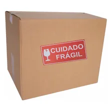Etiqueta Cuidado Frágil 100x50 500 Etiquetas Adesivas Cor Vermelho Foto mini  3