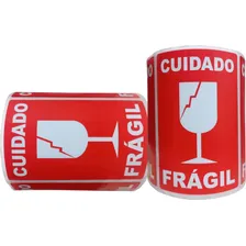 Etiqueta Fragil 10x6cm - 5 Mil Etiquetas P/ Caixa De Papelão Cor Frágil Taça Foto mini  3