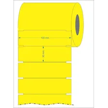 Etiqueta Gondola Adesiva 100x30 Amarela 20 Rolos Cor Amarelo Foto mini 2