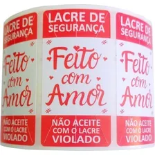 Etiqueta Lacre Segurança Hamburguer - 2.000 Lacres Cor Feito Com Amor Foto mini 1