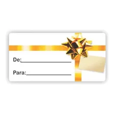 Etiqueta Para Presente De/para Branca C/laço - 100 Unidades Foto mini 2