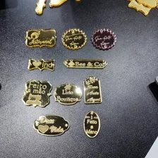Etiqueta Personalizada Logo Acrílico Espelhado Tag 50 Peças Foto mini 3