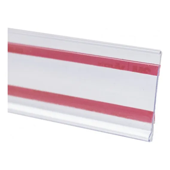 Etiqueta Pvc Para Gondola Modelo U Com 1m - Kit 75 Peças Cor Transparente Foto 1