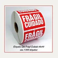 Etiqueta Selo Fragil Cuidado 60x40 1000 Etiquetas Foto mini 2