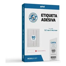 Etiqueta Spiral Ink-jet Laser 6187/ Carta 12,7x44,4 /100 Fls Foto  mini 1