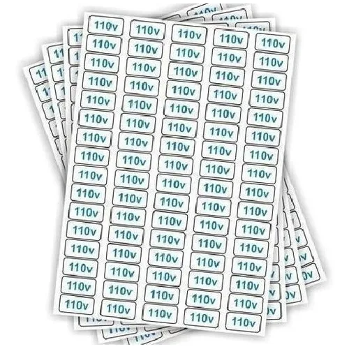 Etiquetas Adesivo De Voltagem 80 Unidades Tomada 110v Foto 1