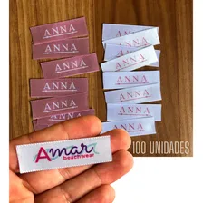 Etiquetas Personalizadas Tecido 1,5x6cm Kit 100un Artesanato Foto mini 1