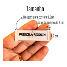 Etiquetas Personalizadas Tecido 1,5x6cm Kit 100un Artesanato Foto mini 3