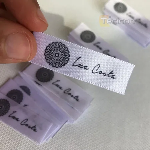 Etiquetas Tecido Personalizadas 100un 1,5x4cm Cetim Gorgurão Foto 1